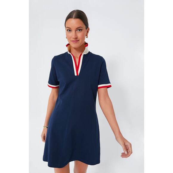 TUCKERNUCK Midnight Navy Hutton Polo Dress NWT Size Medium - Picture 2 of 10